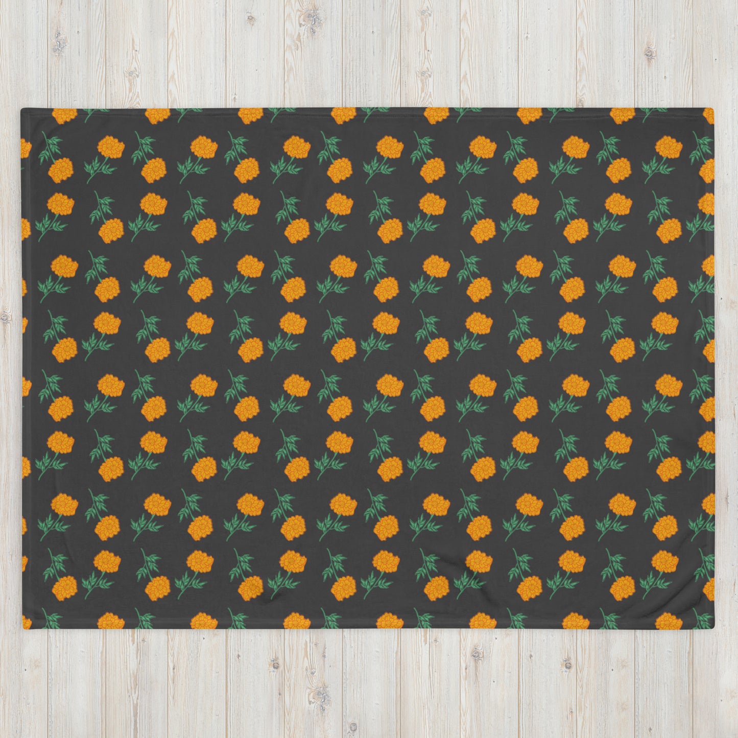 🌼 Cempasúchil Throw Blanket – Cozy Up with Cultural Comfort