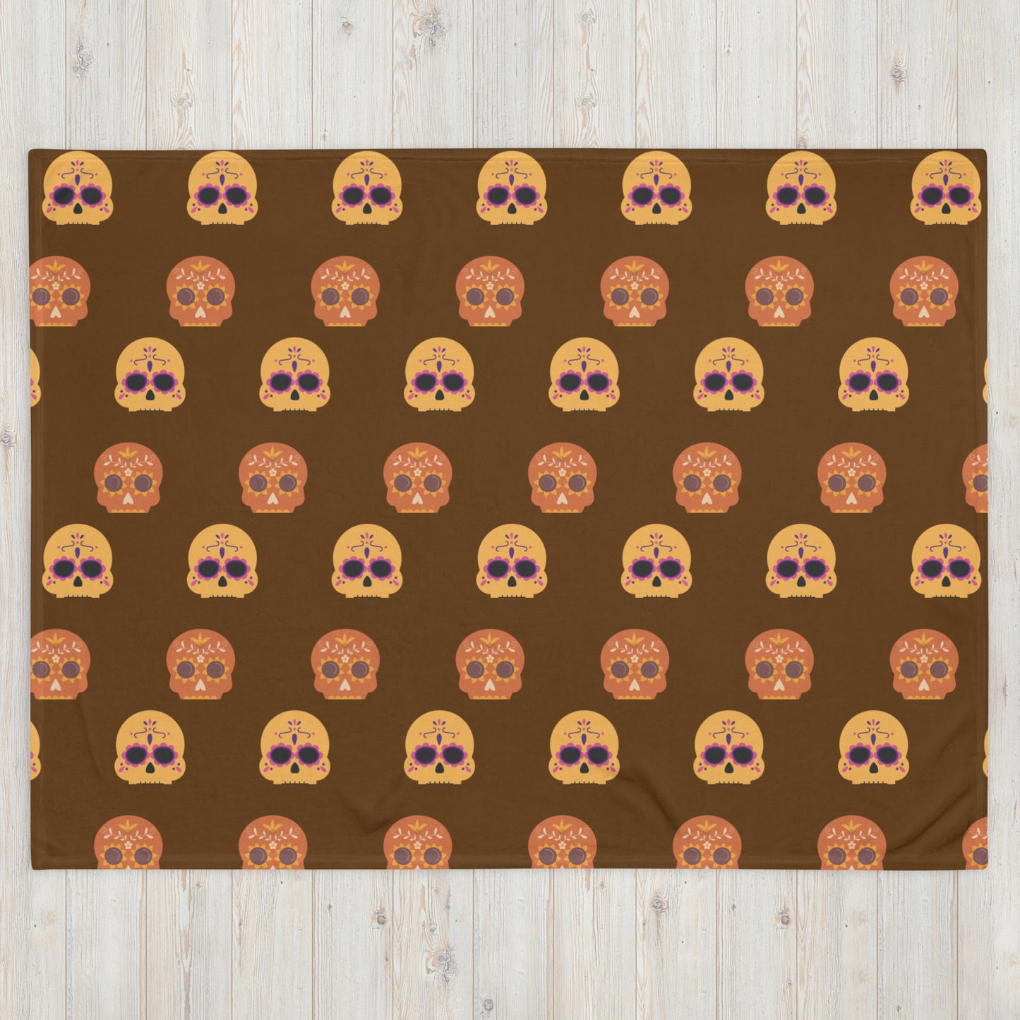 Throw Calaveritas Blanket – Cozy Día de los Muertos-Inspired Blanket