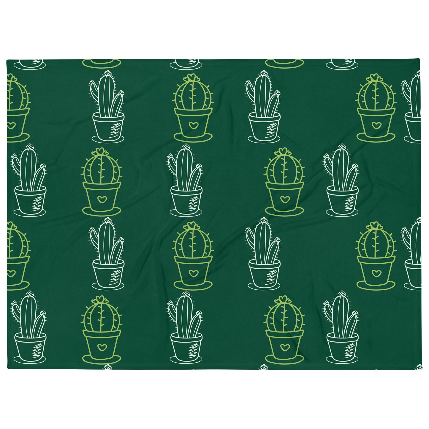 Nopales Throw Blanket – Cozy Mexican Cactus-Inspired Blanket