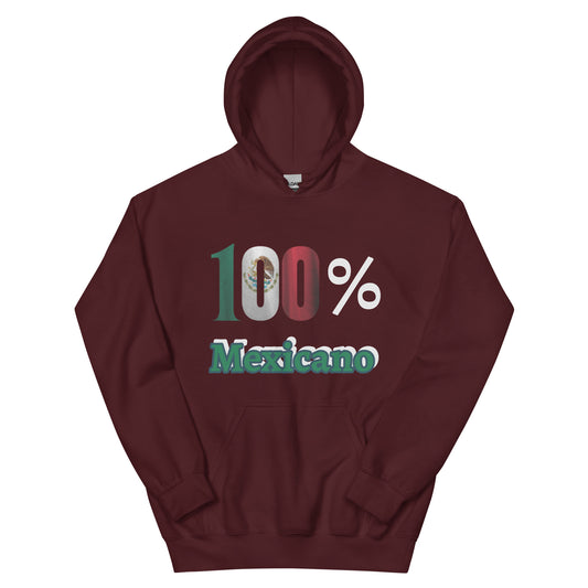 100% Mexicano Hoodie – Bold & Cozy Sweatshirt for Mexican Pride
