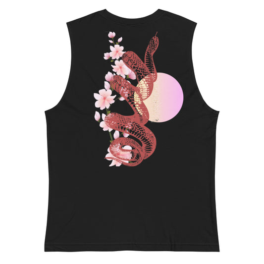 Camiseta sin mangas con estampado de flor de cerezo